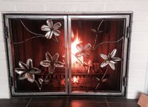 Flower Fireplace Doors 2 small