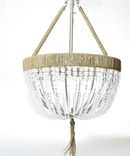 Renee - Open Clear Handmade Blown Glass Beaded Chandelier 5 small