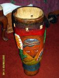Painted Hand Craved Drum 3 small