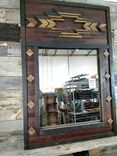 Wine Barrel Wall Mirror - Yucca - Southwest Style Mirror Made From Retired Wine Barrels 5 small