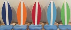 2ft Tall Wooden Surfboard Table Party Centerpiece Number Decoration 6 small