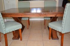 Farm Style Dining Room Table Solid Wood 2 small