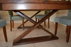 Farm Style Dining Room Table Solid Wood 3 small
