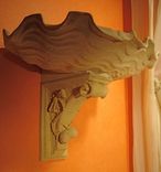 Cast Stone Fountain; Shell, Bracket And Mask 1 small