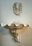 Cast Stone Fountain; Shell, Bracket And Mask 2 small