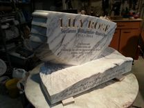 Hand Carved And Hand Lettered Memorial Stones 3 small