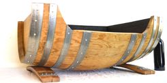 Wine Barrel Pet Bed - Leaba -  Cat And Dog Bed Made From Ca Wine Barrels 4 small