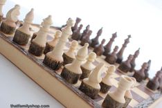 Handcrafted Rustic Log Chess Set With Board 6 small