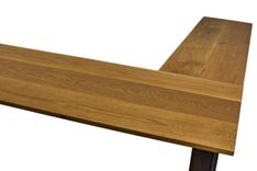 Solid Wood L Desk, Oak Corner Desk, L Desk With Metal Legs, Elbow Desk, Custom Office Desk 5 small