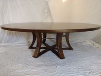 8' Diameter Round Walnut Dining Table 2 small