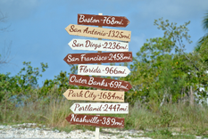 Rustic Directional Destination Wood Sign. Gift For Parents, Friends And Family. 1 small