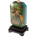 Vintage Victorian Girl Tin Lamp 2 small