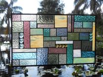 Stained Glass Panel Patchwork Quilt Window Valance Stained Glass Quilt 4 small