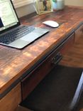 Reclaimed Wood & Steel Desk - 3 Drawers, Douglas Fir 5 small