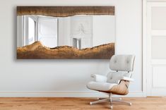 Henry - Black Walnut Live Edge Wood Mirror - Modern - Simple - Minimalistic 1 small