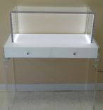 The Lucite Desk; 2 Drawer - Vanity ; Clear, Mirrored, White, Many Colors Options Available 5 small