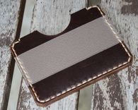 Handmade Leather Parvus Wallet Brown Chromexcel W/ Money Band 2 small
