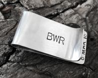 Sterling Silver - Shiny Or Rustic Money Clip 1 small