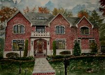 House Watercolor Painting 3 small
