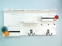 Rustic & Shabby Entry And Foyer Organizers With Coat And Key Hooks 6 small
