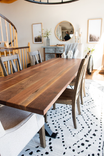Walnut Dining Table, Wood Kitchen Table With Metal Legs, Modern Dining Table, Custom Dining Table 3 small