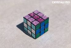 Crystallized Rubik's Cube Bling Genuine European Crystals Bedazzled Game 1 small