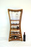 Large Narrow Wine And Glass Rack - Estrecho - Made From Retired California Wine Barrels 1 small