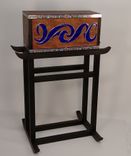 All-Saints Episcopal Church Aumbry In Walnut And Wenge With Silver Enamel And Cloisonne 1 small