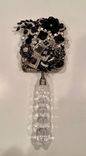 Rhinestone And Black Jeweled Hand Mirror 2 small