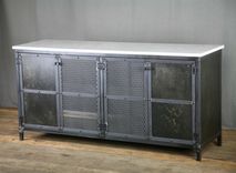Modern Industrial Vanity Base, Vintage Vanity Base, Modern Industrial Credenza, Rustic Buffet 5 small