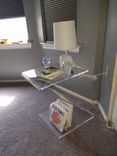Acrylic Side / End Table "Z" Style - Hand Crafted, Made To Order 1 small
