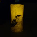 Blue Heron Luminary Candle Blue Heron Light Decor 2 small