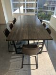 Contemporary Industrial Reclaimed Hardwood And Steel Conference Table 2 small