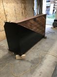 Walnut And Semi Gloss Black Reception Desk 3 small