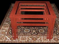 Red Oak End Table, Coffee Table, Corner Table, Massive Wood Table 3 small