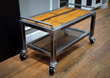 Modern Industrial Coffee Table With Handles 5 small
