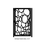 Decorative Metal Gate - River Rocks - Handmade - Abstract - Architectural Panel 3 small