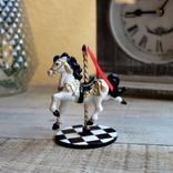 Whimsical Checks Decor Carousel Horse Ornament Miniature Buffalo Check Decor 3 small