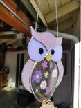 Stained Glass Owl With Flowers 5 small