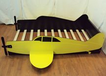Aircraft Twin Kids Bed Frame - Handcrafted - Propeller Airplane Themed Children's Bedroom Furniture 3 small