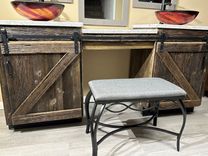 Antique Barn Wood Double Vanity 1 small