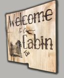 Welcome To Our Cabin, Custom Last Name, Date Established, Laser Sign 2 small
