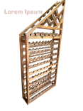Wine Rack - Tailored Wooden Design for Under Stair Storage - Functional Decor for Wine Enthusiasts - Great Housewarming Gift 1 small