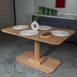 Solid Oak Banquette Table 1 small