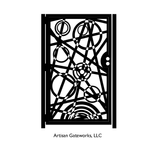 Decorative Steel Gate - Reverb - Geometric Gate - Steel Panel Art - Modern Garden Gate 2 small