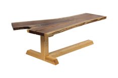 Walnut And Red Oak Cantilevered Coffee Table 2 small