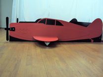 Aircraft Twin Kids Bed Frame - Handcrafted - Propeller Airplane Themed Children's Bedroom Furniture 4 small