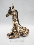 Bronze Sleepy Baby Giraffe 3 small