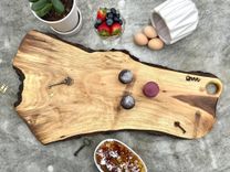 Solid Wood Cutting Or Serving Board, Charcuterie, Bread, Cheese 3 small