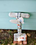 Mosaic Garden Tool - Sculpture Fence Art - Decor Item 4 small